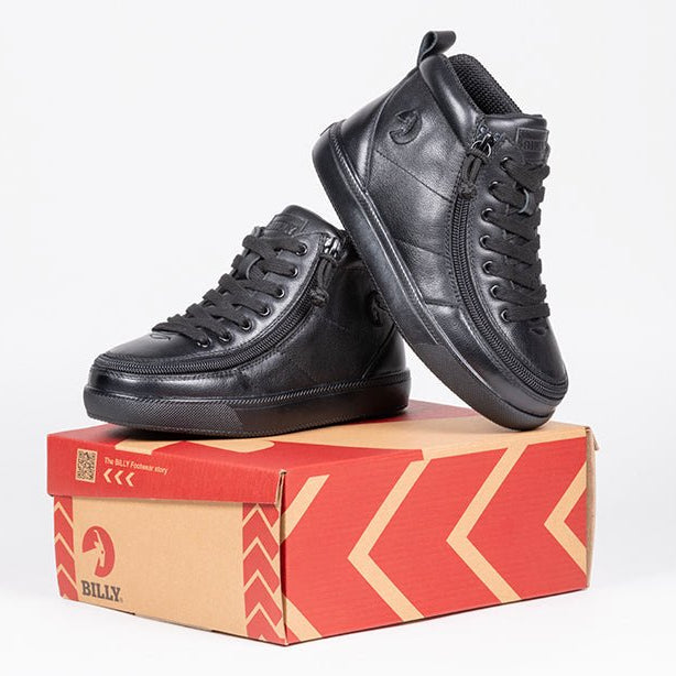 Black to the Floor Leather BILLY Classic D|R II High Tops - BILLY Footwear® Canada