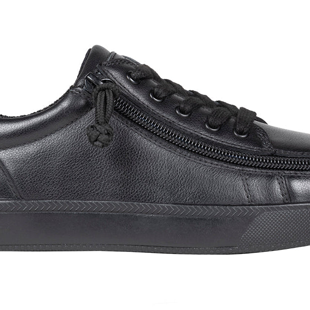 Black to the Floor Leather BILLY Classic D|R II Low Tops - BILLY Footwear® Canada