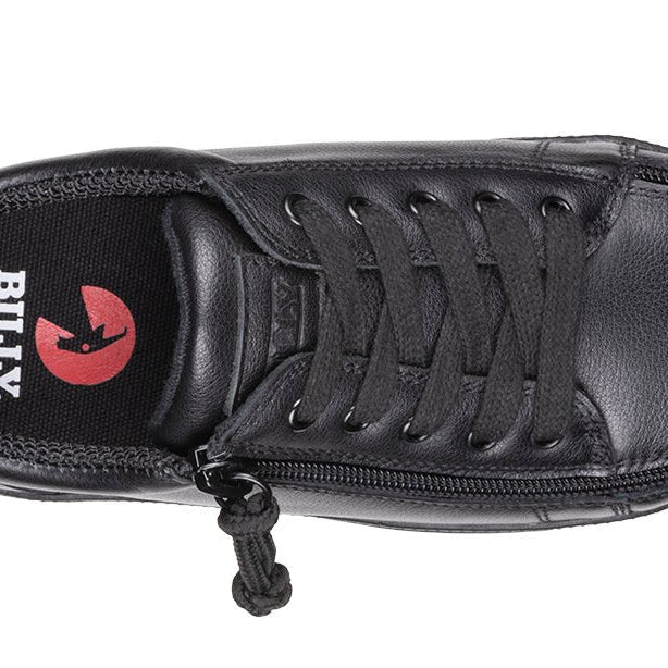 Black to the Floor Leather BILLY Classic D|R II Low Tops - BILLY Footwear® Canada