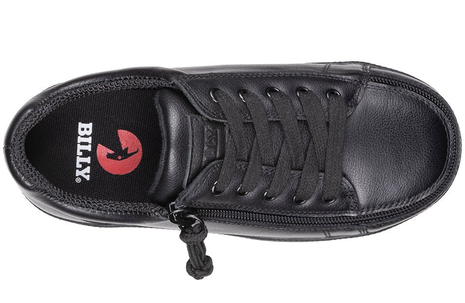 Black to the Floor Leather BILLY Classic D|R II Low Tops - BILLY Footwear® Canada