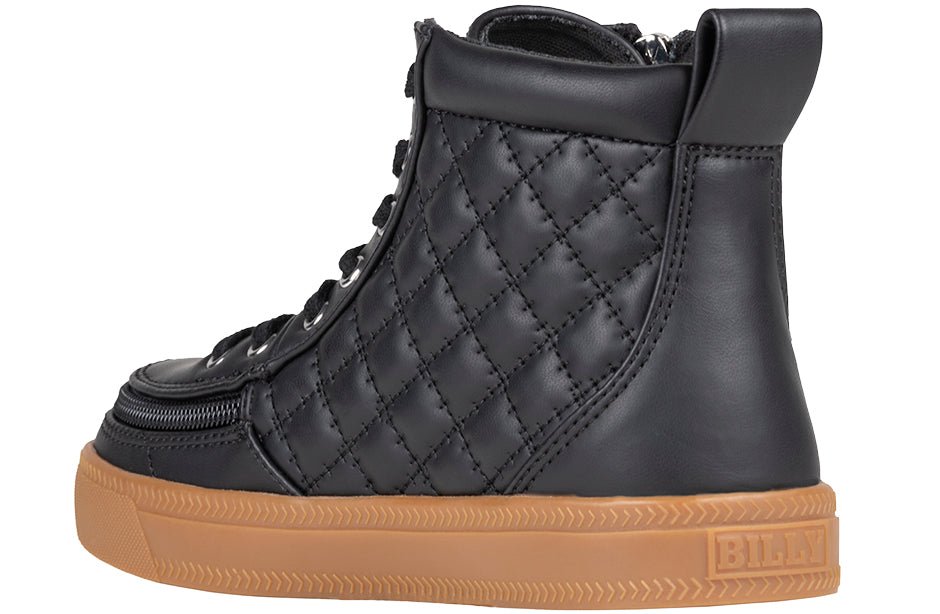 Black/Gum BILLY Classic Quilt High Tops - BILLY Footwear® Canada