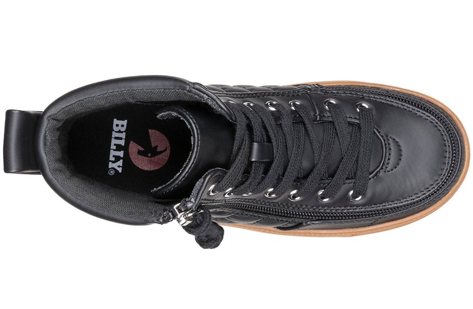 Black/Gum BILLY Classic Quilt High Tops - BILLY Footwear® Canada