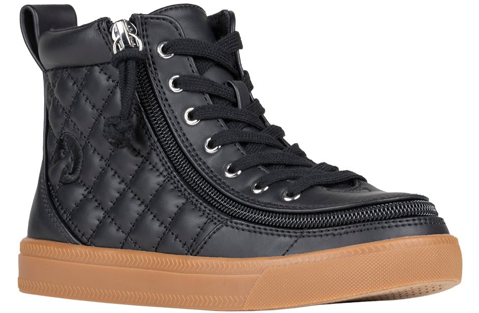 Black/Gum BILLY Classic Quilt High Tops - BILLY Footwear® Canada