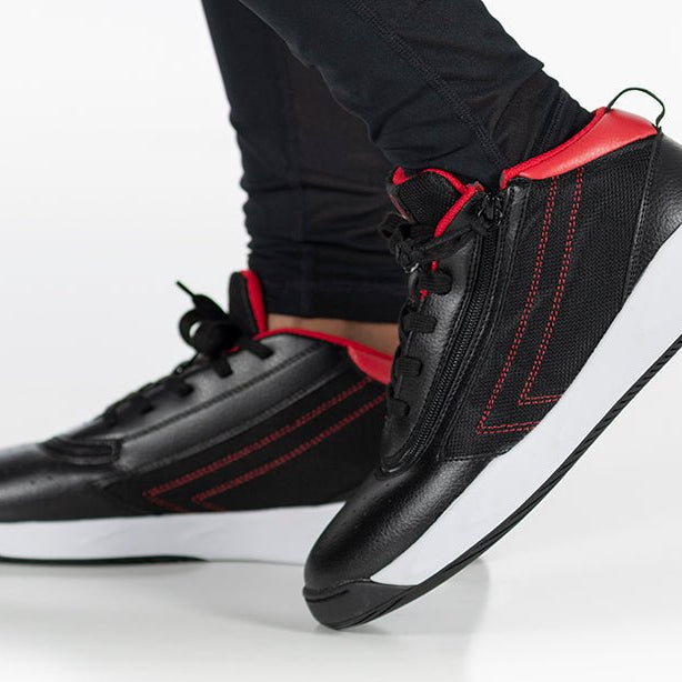 Black/Red BILLY Sport Hoop Athletic Sneakers - BILLY Footwear® Canada