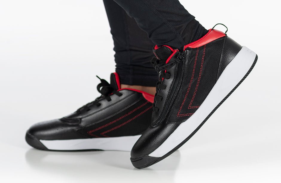 Black/Red BILLY Sport Hoop Athletic Sneakers - BILLY Footwear® Canada