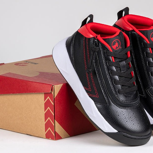 Black/Red BILLY Sport Hoop Athletic Sneakers - BILLY Footwear® Canada