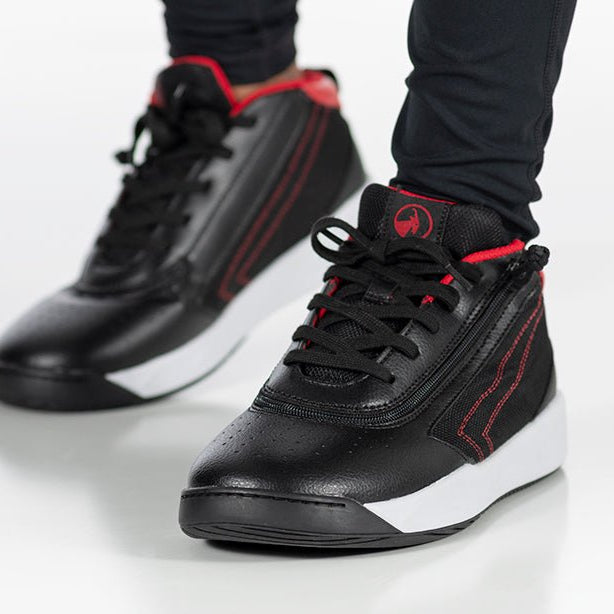 Black/Red BILLY Sport Hoop Athletic Sneakers - BILLY Footwear® Canada