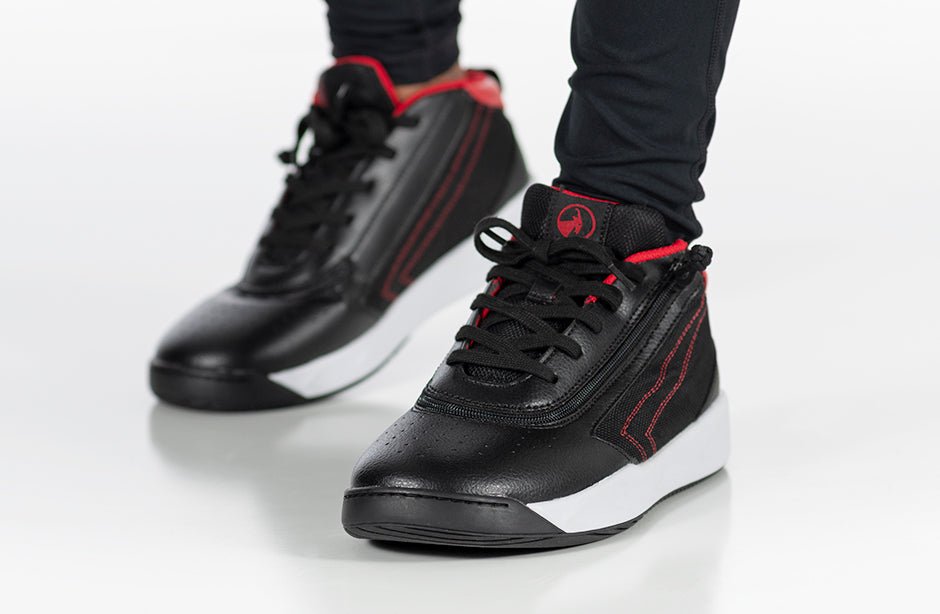 Black/Red BILLY Sport Hoop Athletic Sneakers - BILLY Footwear® Canada
