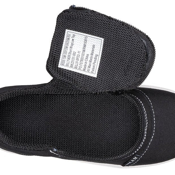 Black/White BILLY D|R Short Wrap Low Tops - BILLY Footwear® Canada