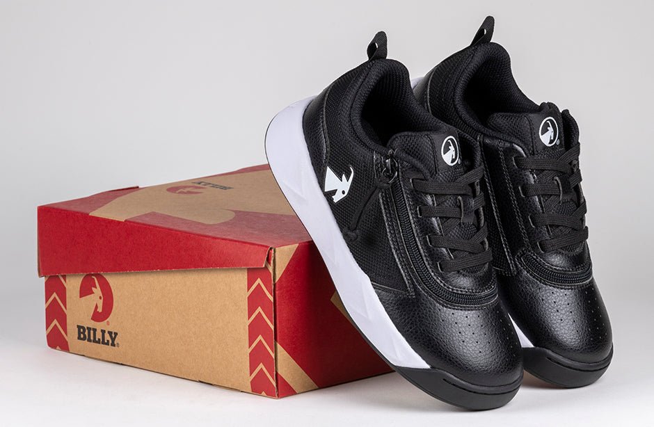 Black/White BILLY Sport Court Athletic Sneakers - BILLY Footwear® Canada