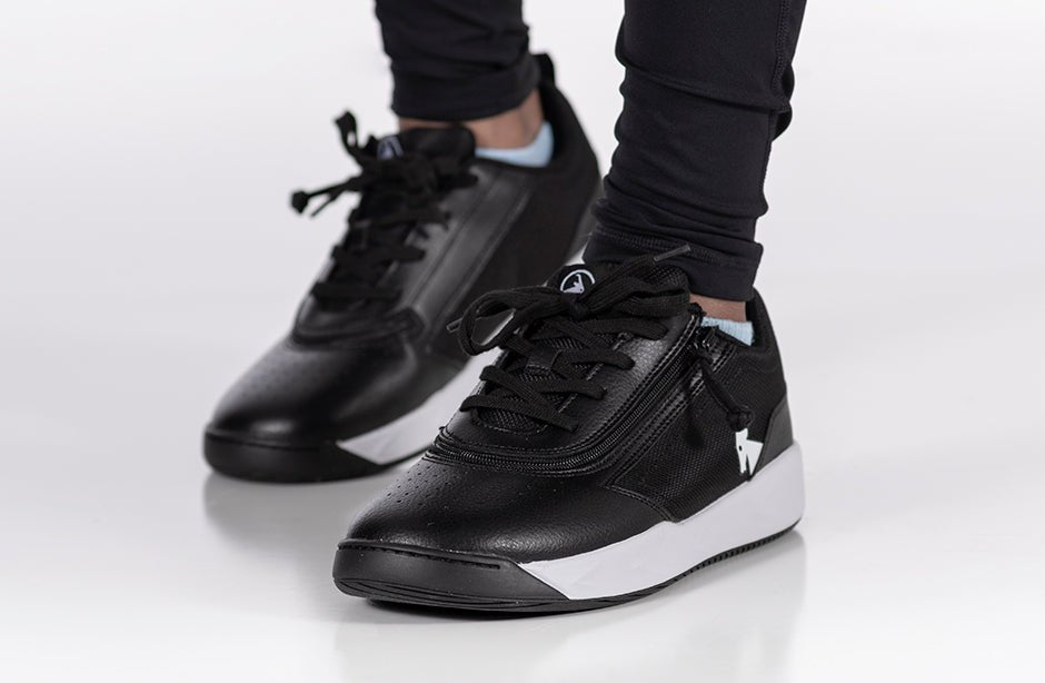 Black/White BILLY Sport Court Athletic Sneakers - BILLY Footwear® Canada