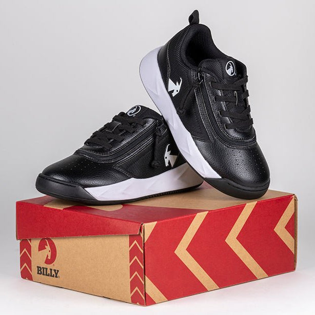 Black/White BILLY Sport Court Athletic Sneakers - BILLY Footwear® Canada