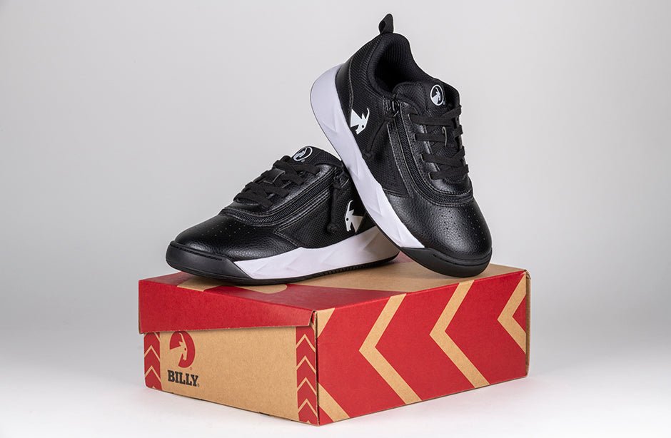 Black/White BILLY Sport Court Athletic Sneakers - BILLY Footwear® Canada
