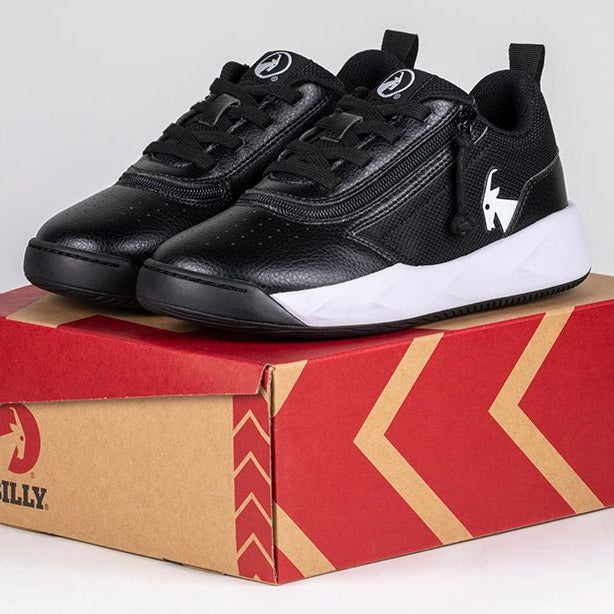 Black/White BILLY Sport Court Athletic Sneakers - BILLY Footwear® Canada