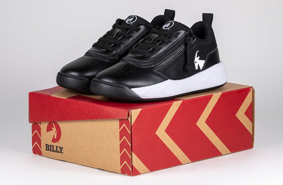 Black/White BILLY Sport Court Athletic Sneakers - BILLY Footwear® Canada