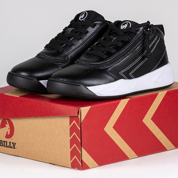 Black/White BILLY Sport Hoop Athletic Sneakers - BILLY Footwear® Canada