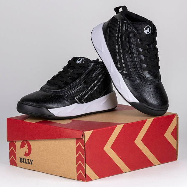Black/White BILLY Sport Hoop Athletic Sneakers - BILLY Footwear® Canada