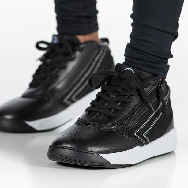 Black/White BILLY Sport Hoop Athletic Sneakers - BILLY Footwear® Canada