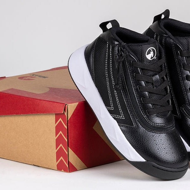 Black/White BILLY Sport Hoop Athletic Sneakers - BILLY Footwear® Canada