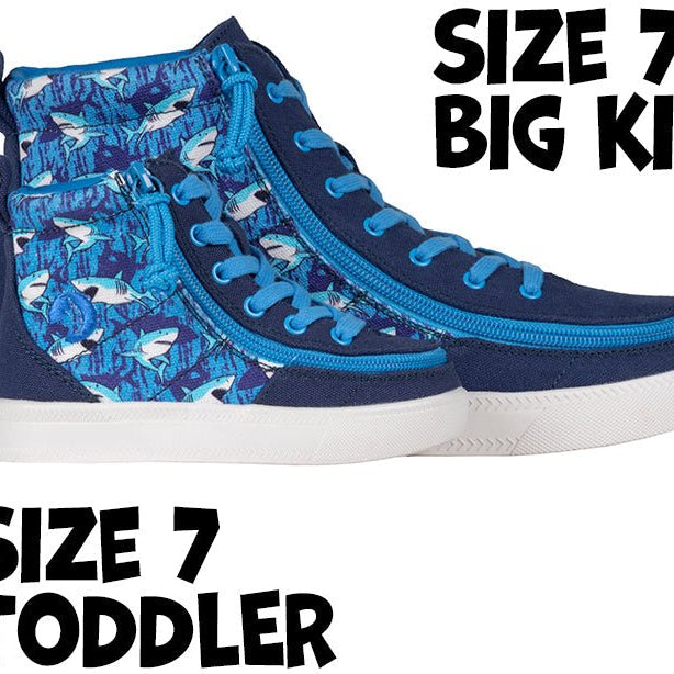 Blue Sharks BILLY Classic Lace High Tops - BILLY Footwear® Canada