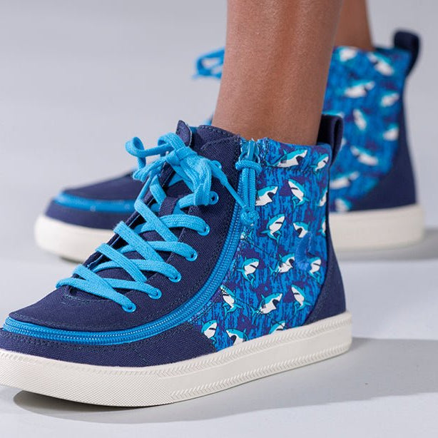 Blue Sharks BILLY Classic Lace High Tops - BILLY Footwear® Canada
