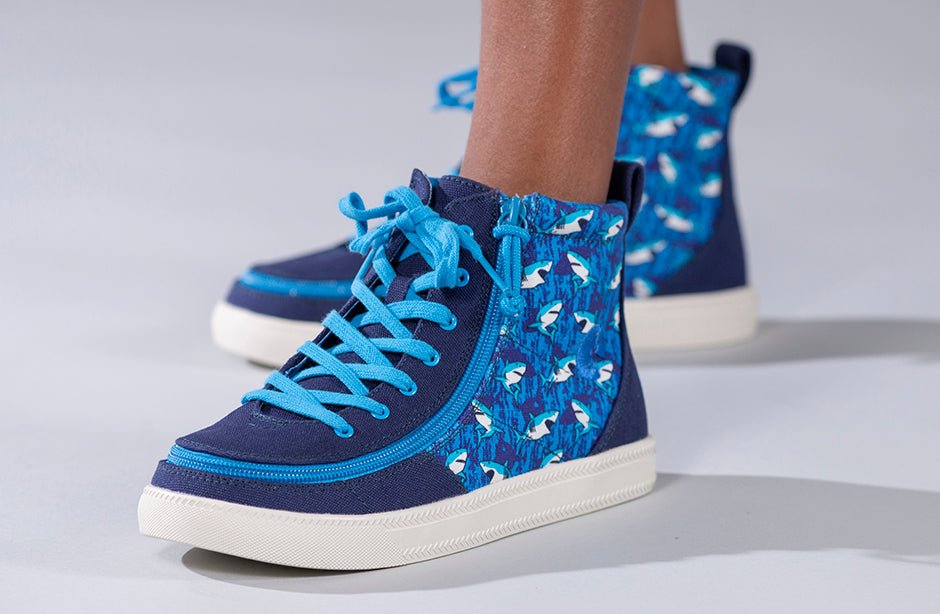 Blue Sharks BILLY Classic Lace High Tops - BILLY Footwear® Canada