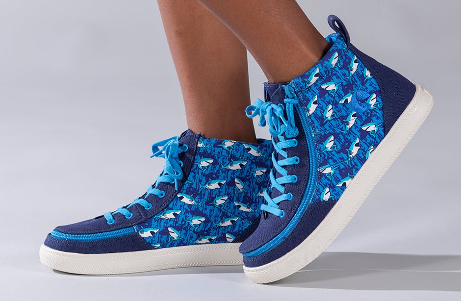 Blue Sharks BILLY Classic Lace High Tops - BILLY Footwear® Canada