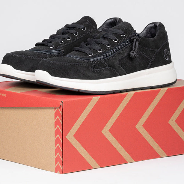 Women's Black Suede BILLY Comfort Joggers