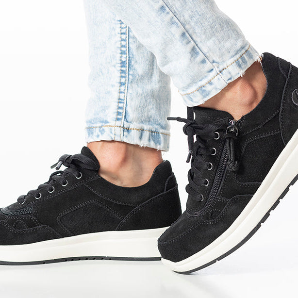 Women's Black Suede BILLY Comfort Joggers