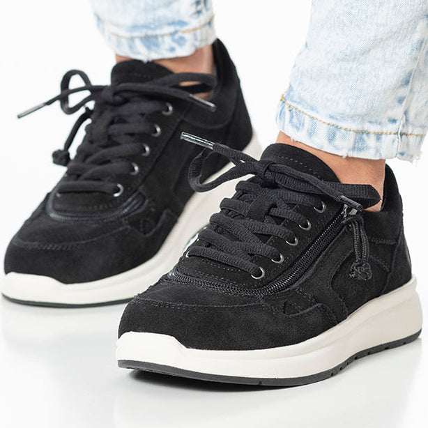Women's Black Suede BILLY Comfort Joggers