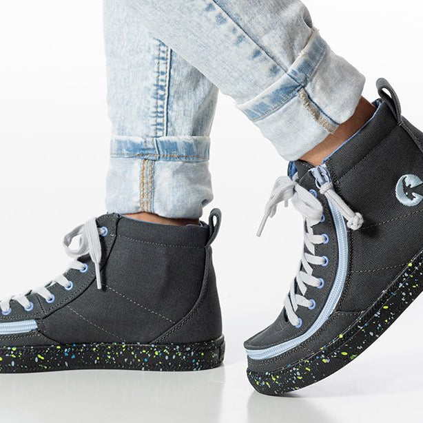 Charcoal/Blue Speckle BILLY Classic Lace High Tops - BILLY Footwear® Canada