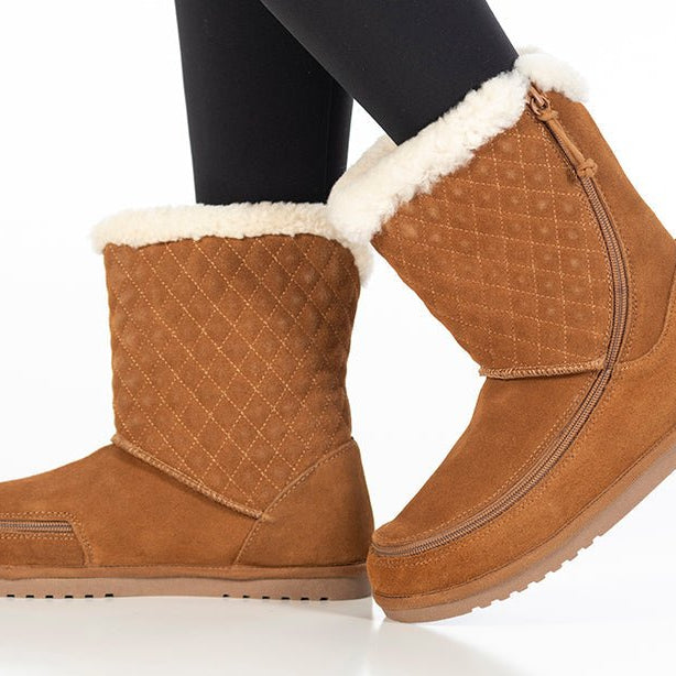 Chestnut BILLY Cozy Quilt Lux Boots - BILLY Footwear® Canada
