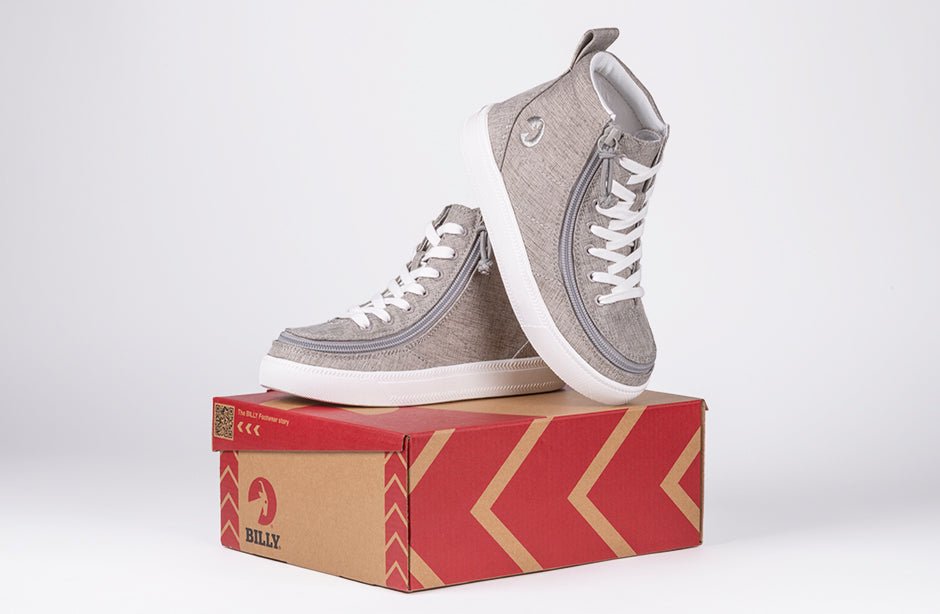 Grey Jersey BILLY Classic Lace Highs - BILLY Footwear® Canada