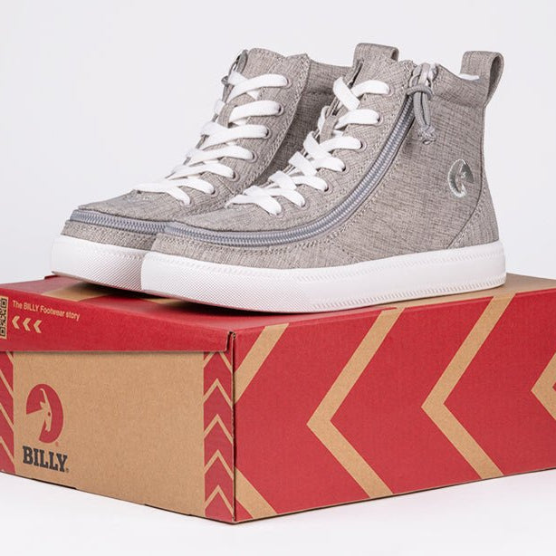 Grey Jersey BILLY Classic Lace Highs - BILLY Footwear® Canada