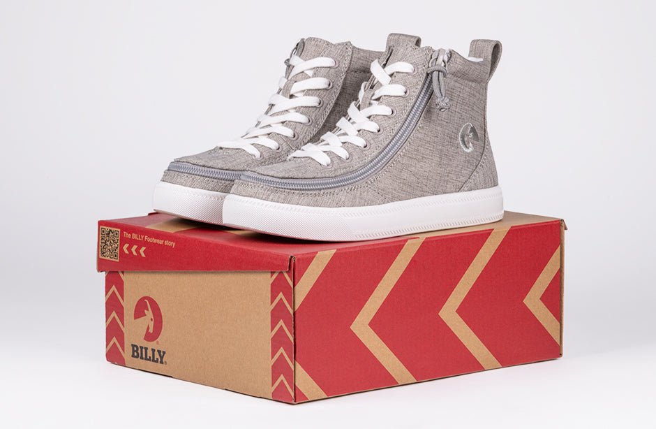 Grey Jersey BILLY Classic Lace Highs - BILLY Footwear® Canada