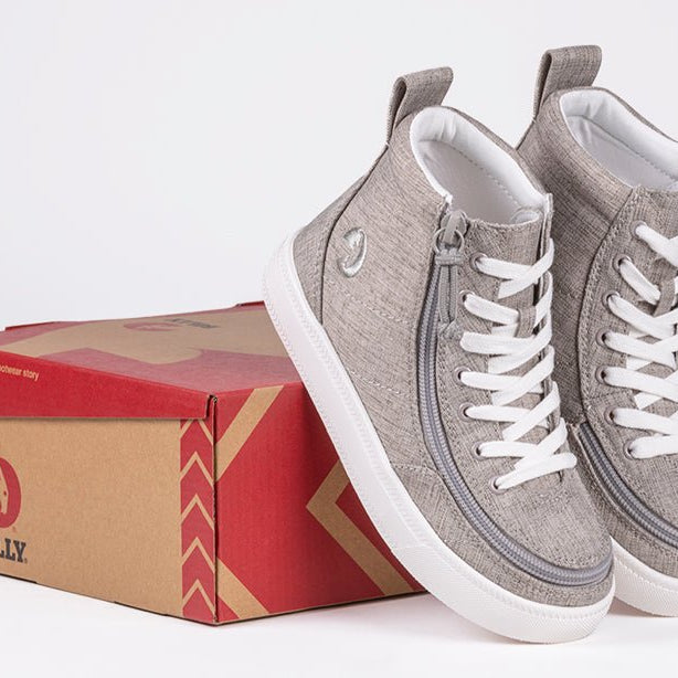 Grey Jersey BILLY Classic Lace Highs - BILLY Footwear® Canada