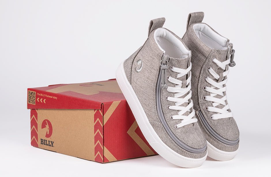 Grey Jersey BILLY Classic Lace Highs - BILLY Footwear® Canada