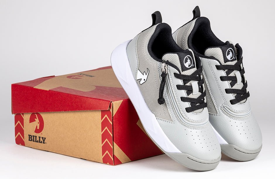 Grey/Black BILLY Sport Court Athletic Sneakers - BILLY Footwear® Canada