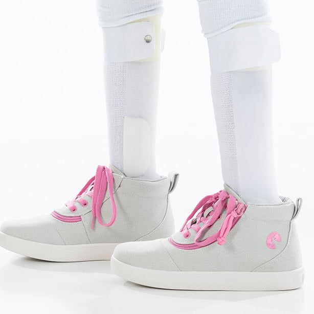 Grey/Pink BILLY D|R Short Wrap High Tops - BILLY Footwear® Canada