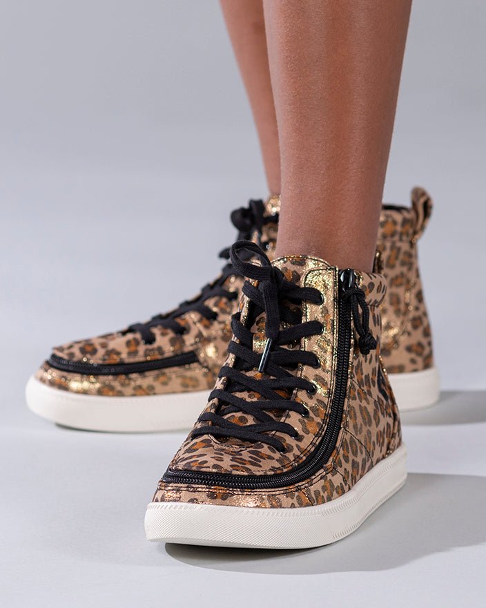 Leopard Shimmer BILLY Classic Lace Highs - BILLY Footwear® Canada