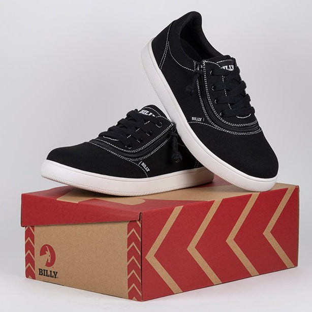 Men's Black/White Stitch BILLY Sneaker Low Tops - BILLY Footwear® Canada