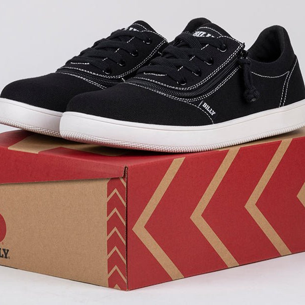 Men's Black/White Stitch BILLY Sneaker Low Tops - BILLY Footwear® Canada