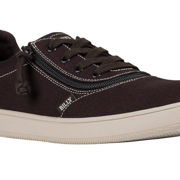 Men's Dark Brown/White Stitch BILLY Sneaker Low Tops - BILLY Footwear® Canada