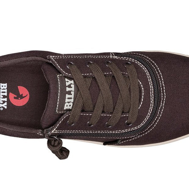 Men's Dark Brown/White Stitch BILLY Sneaker Low Tops - BILLY Footwear® Canada