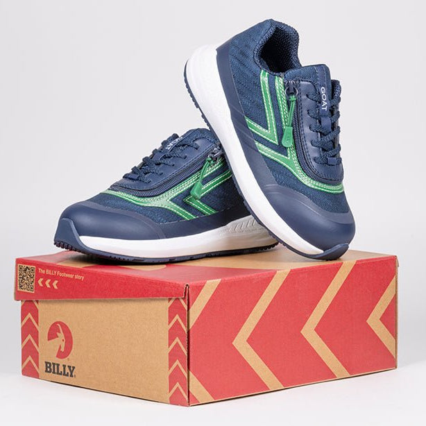 Navy/Green BILLY Goat AFO-Friendly Shoes - BILLY Footwear® Canada