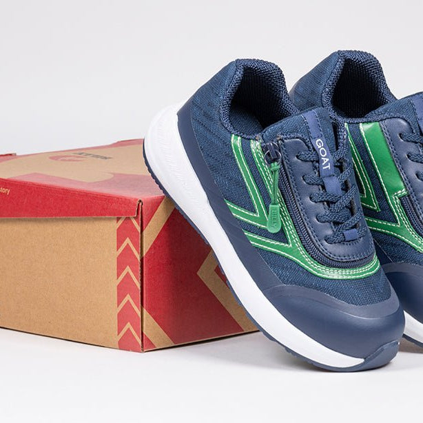 Navy/Green BILLY Goat AFO-Friendly Shoes - BILLY Footwear® Canada