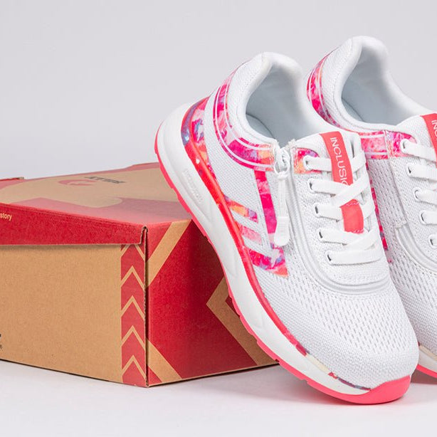 Pink Marble BILLY Sport Inclusion Athletic Sneakers - BILLY Footwear® Canada