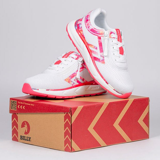 Pink Marble BILLY Sport Inclusion Athletic Sneakers - BILLY Footwear® Canada