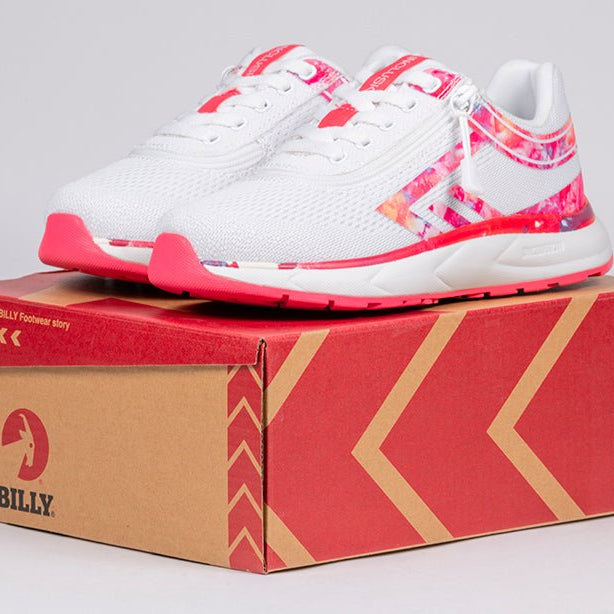 Pink Marble BILLY Sport Inclusion Athletic Sneakers - BILLY Footwear® Canada