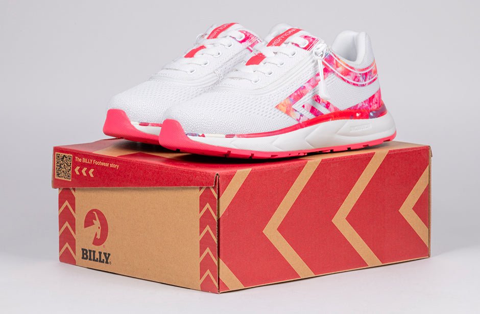 Pink Marble BILLY Sport Inclusion Athletic Sneakers - BILLY Footwear® Canada